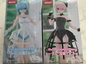 ROUND1 한정판 리제로 렘 라무 새장 드레스 피규어 2개 세트