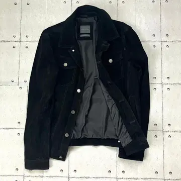 ZARA MAN 피그 스웨이드 자켓 천연 가죽 블랙 M 사이즈