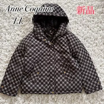 새상품 Anne Coquine 앙코키뉴 패딩 자켓 모노그램 블랙