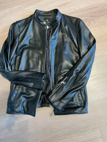 나노 유니버스 블랙 레더 재킷 S