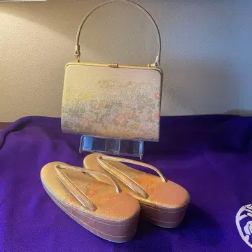 최고급 금사가 짜인 꽃무늬 일본 의류용 백과 조리 세트