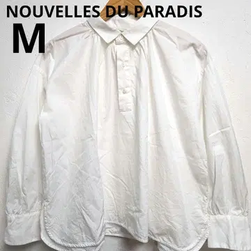 NOUVELLES DU PARADIS 38 화이트 긴팔 셔츠 블라우스