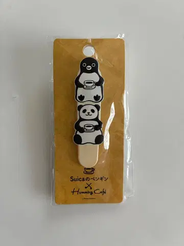 새상품 우에노 허밍카페 한정판 Suica 펭귄과 팬더 클립 키링