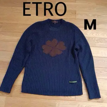 ETRO 스웨터 M 네이비 컬러 클로버