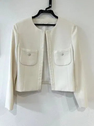 ANAYI 노카라 자켓 화이트