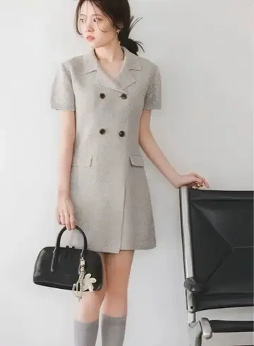 스나이델 트렌치 니트 원피스 미사용 새상품