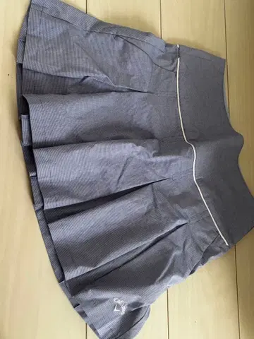 그레이 플리츠 스커트 허리 파이핑