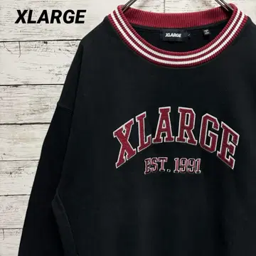 483a [ 반반자이 착용 ] 엑스라지 자수 아치 빅 로고 맨투맨