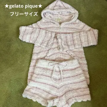 gelato pique 플리스 후드 부착 룸웨어 세트