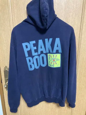 PEAKA BOO 네이비 풀 지퍼 후드티 일본제