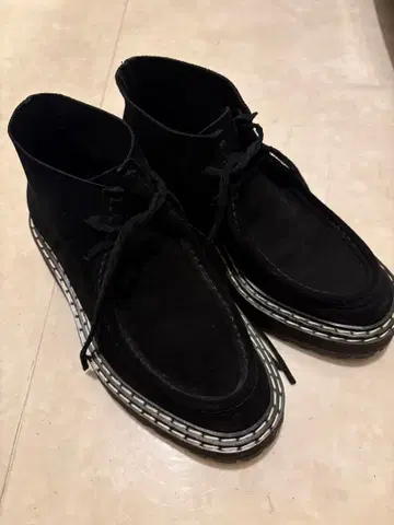 Proenza Schouler 블랙 스웨이드 부츠 통굽