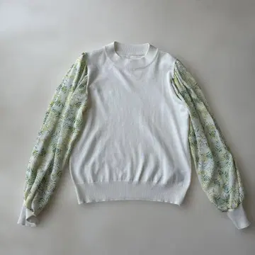 미사용 Its Demo 상의 쉬폰 소매 자수