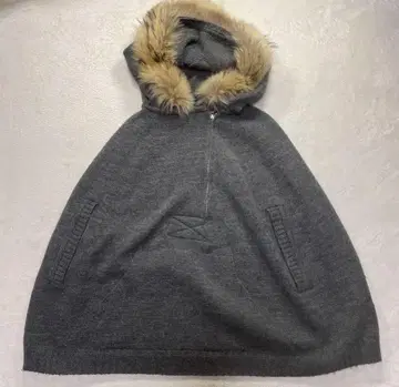 iliann loeb 니트 판초 이리안 로브 그레이 퍼