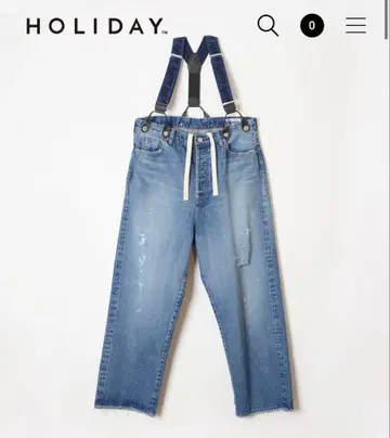 완판템 새상품 HOLIDAY 서스펜더 데님 팬츠