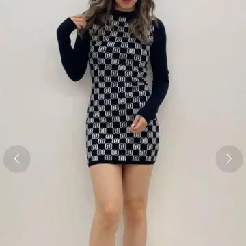 착용 횟수 적음 GYDA 제이다 GYGY 자카드 타이트 니트 원피스