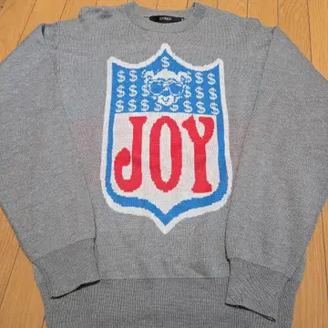 JOYRICH 그레이 니트 스웨터 JOY 로고