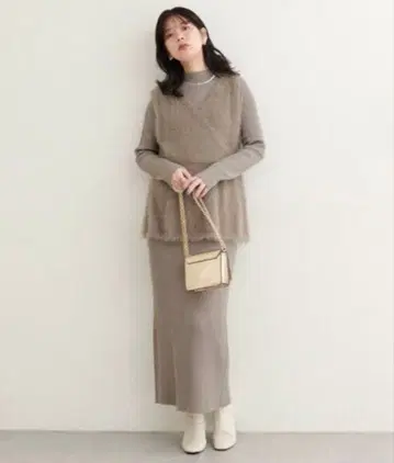 원피스 페더 페플럼 베스트 + 리브 타이트 원피스 SET