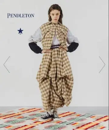 PENDLETON converse 체크 무늬 롱 스커트