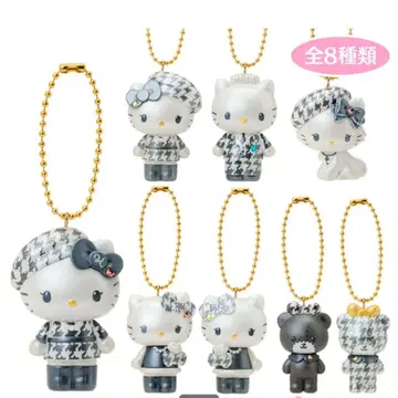 하운드투스 패턴 헬로키티 시크릿 마스코트 참 펄 가공 모노톤