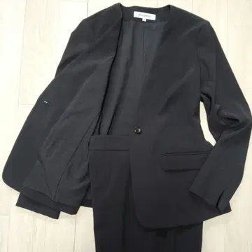 내추럴 뷰티 베이직 워셔블 수트 셋업 작은 사이즈 새상품급 블랙 S