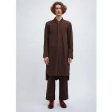 Omar Afridi 19AW Omar Shirt 롱 셔츠 브라운