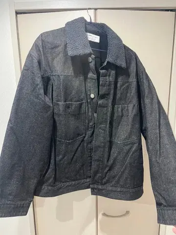 RELUME 플리스 카라 부착 데님 자켓 L 사이즈