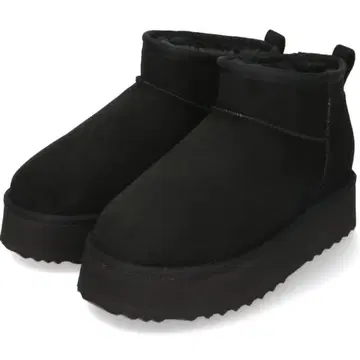 블랙 어그 부츠 통굽