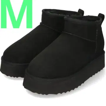 블랙 어그 부츠 통굽