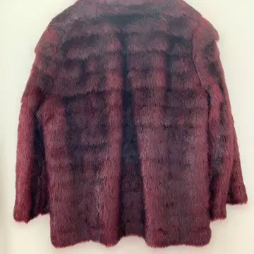 OTTO 노카라 페이크 퍼 자켓 레드 와인색 (버건디)