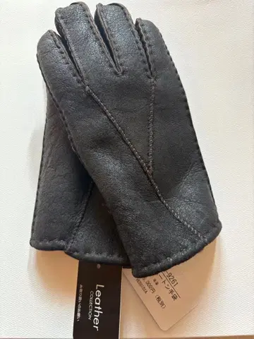 이탈리아 무스탕 장갑 천연 가죽 다크 브라운