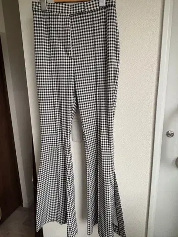 [ 새상품급 ] Rosary 깅엄 체크 플레어 팬츠