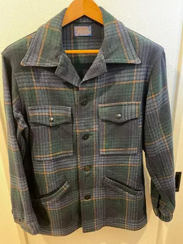 PENDLETON USA 파랑 택 70년대 울 자켓 새상품급