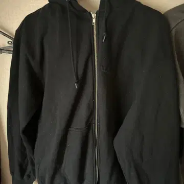 XLARGE 블랙 집업 후드티