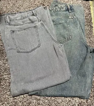 GU: 배럴&유니클로: 스트레이트 데님 2장 세트