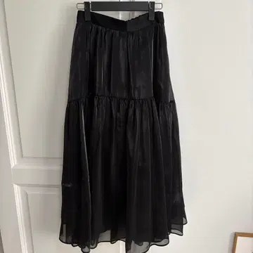 Mystrada 블랙 플레어 스커트 36