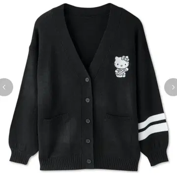 아베일 제브라 키티 니트 가디건 hello kitty