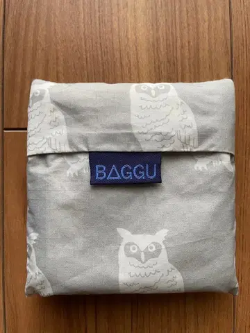 BAGGU 바구 에코백 스탠다드 구 로고 올빼미 패턴 스탠다드