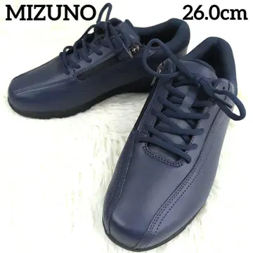 미사용급 최상 컨디션 미즈노 워크5 워킹화 사이드 지퍼 네이비