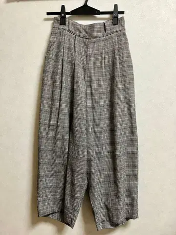 하베스티 벌룬 팬츠 크롭 기장 글렌체크 사이즈 1
