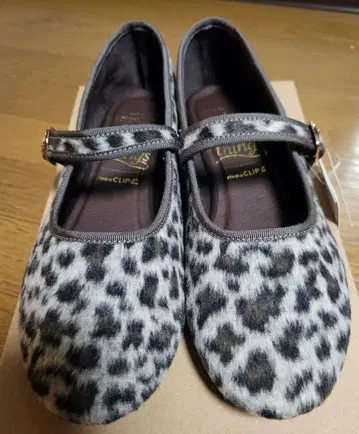 스튜디오 클립 스트랩 발레 슈즈 레오파드 무늬 L 사이즈 시착 정도