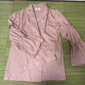 jouetie 핑크 스트라이프 자켓 원피스 & 미니 스커트 셋업