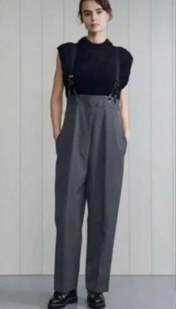 H BEAUTY&YOUTH/GABA 하이웨스트 서스펜더 팬츠