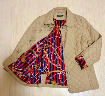 컨디션 최상 랄프 로렌 퀼팅 자켓 베이지 L