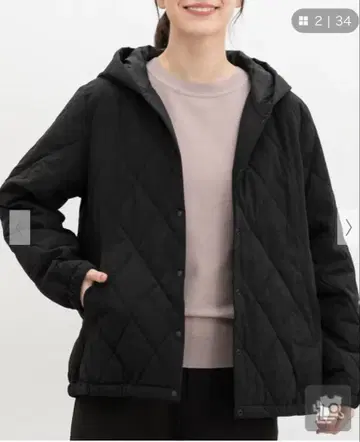 허니즈 라이트 후드 블루종 L 블랙