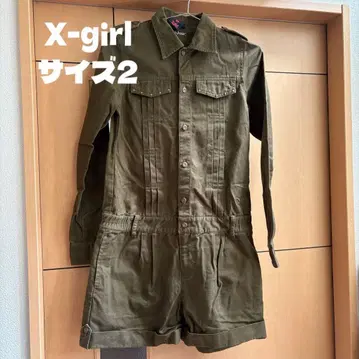 X-girl 올리브 그린 사이즈 2 올인원