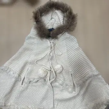 화이트 판초 폼폼 포함 화이트 갸루 공주 갸루 페어리 그런지