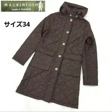 MACKINTOSH 충전솜 퀼팅 코트 사이즈 34 브라운