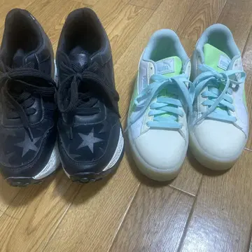 PUMA 소프트 풋 스니커즈 화이트/민트