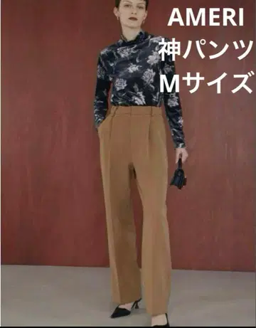 AMERI 베이지 와이드 팬츠 M 사이즈