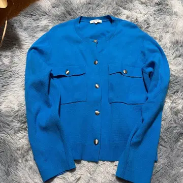 PLST 파란색 가디건 L